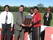 Ontario's Captain receives the Shield